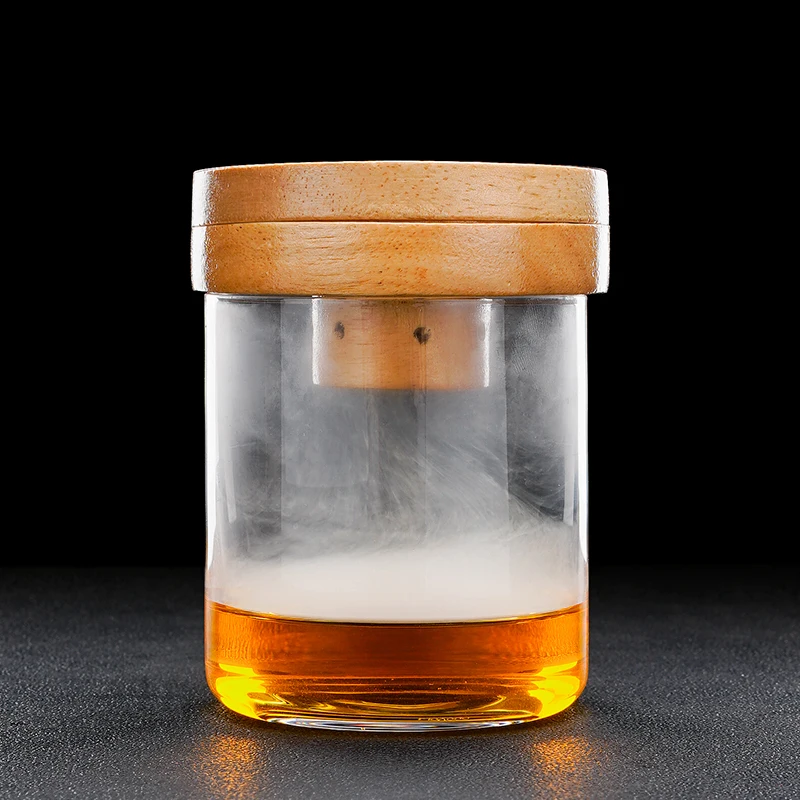 Premium Wooden Infuser Smoke Top Cocktail Smoker Kit Smoke Whiskey Kit Old Fashioned Cocktail