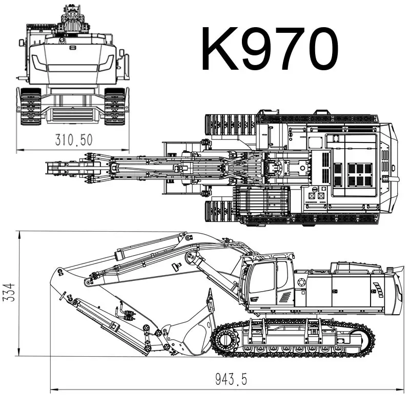 Sound System Lautsprecher Für HUINA 1/14 K970 RC Bagger - Elektronisches Soundsystem