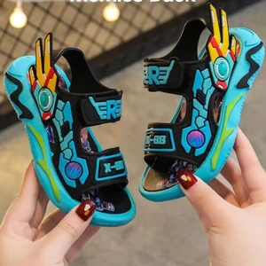 Non-slip Soft Bottom Kids Sandals Boys Children's Beach Shoes Lightweight PVC Kids Designer Sandals