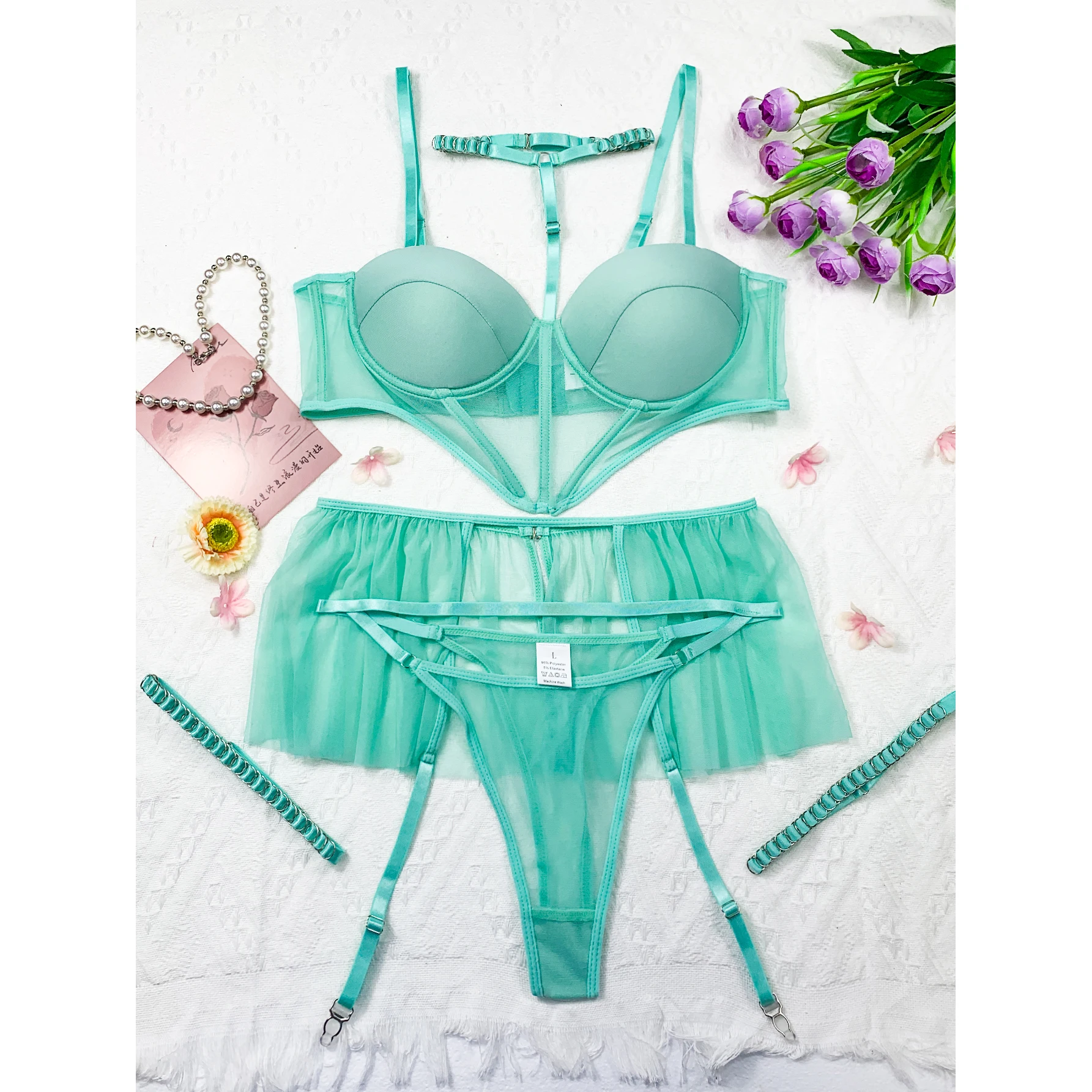 Shop Our Exotic 4-Piece Sexy Womens Erotic Lace Underwear Set Shop Our Exotic 4-Piece Sexy Womens Erotic Lace Underwear Set