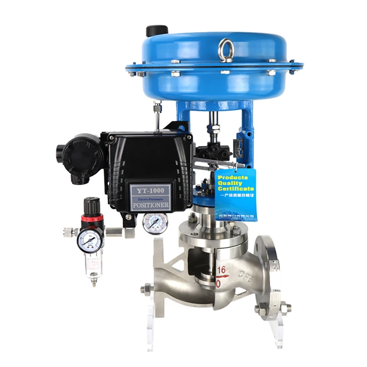 Factory Directly Sells DN20 Operated Pneumatic Diaphragm Single Air Control Steam Global Valve with Positioner