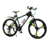 black and green integrated wheel-27-speed suspension fork