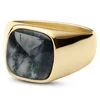 Natural Agate gemstone Gold Ring
