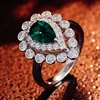 Anillo de oro macizo de 14 quilates con piedra labio cultivada