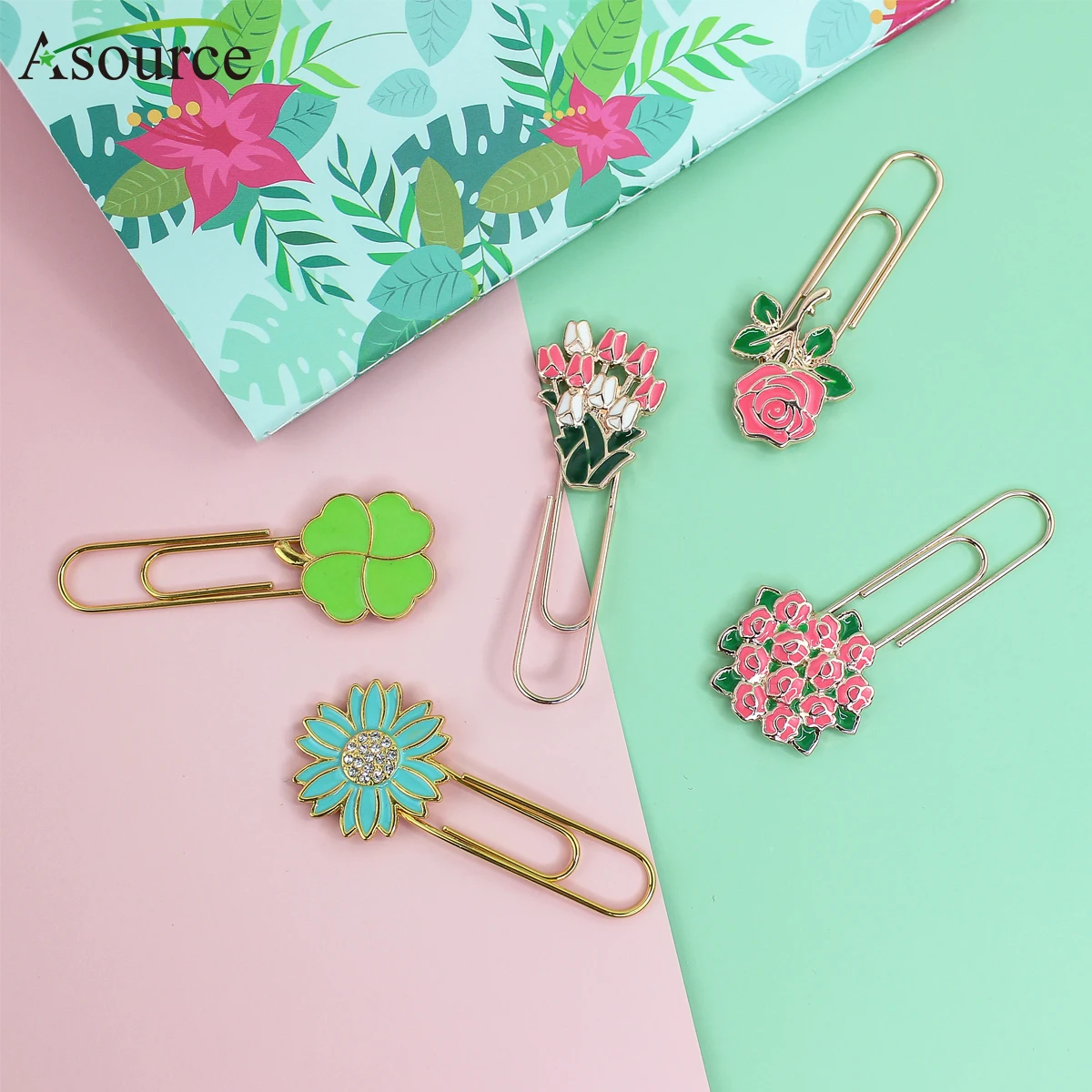 Скрепки-закладки из розового золота 2021 пробы для украшения