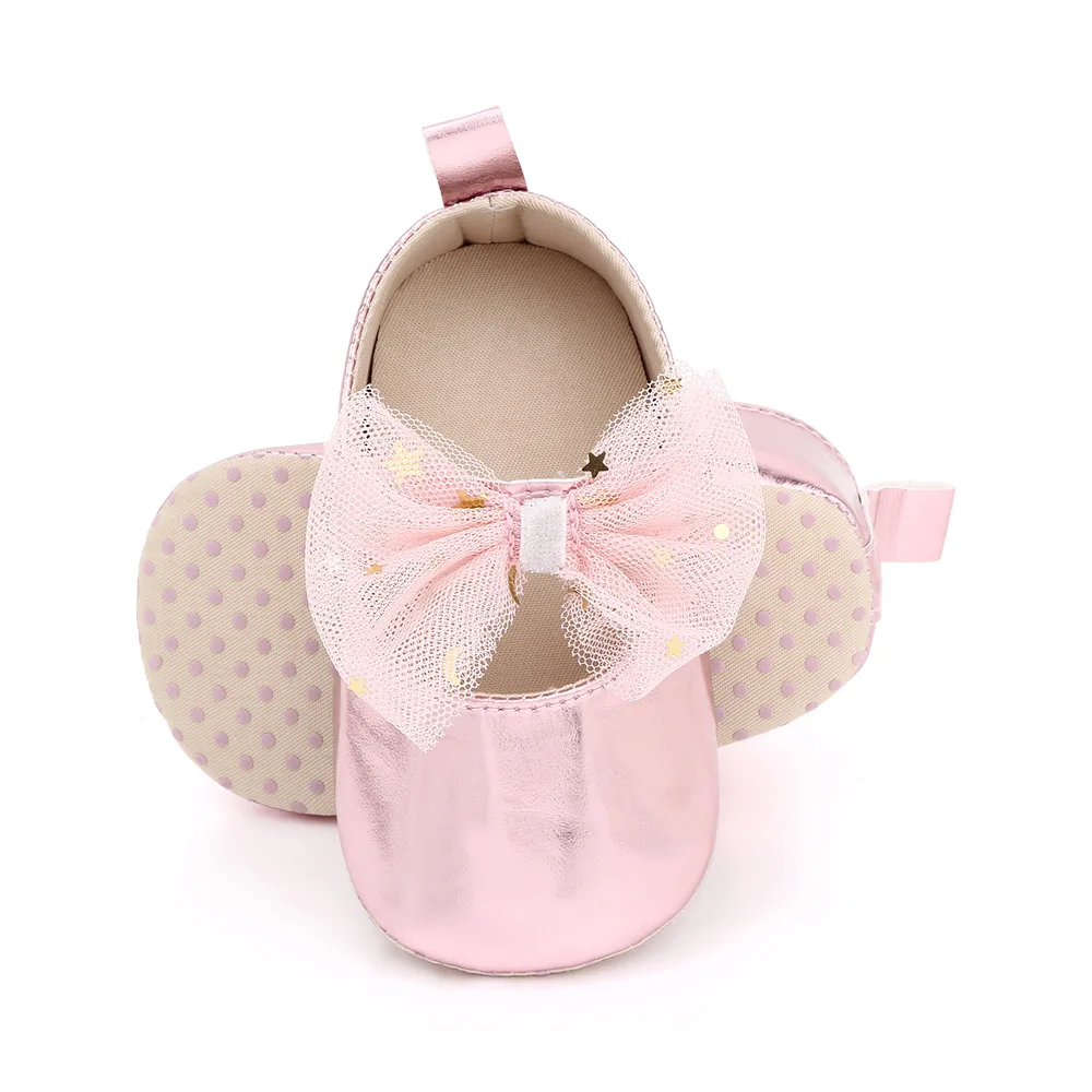Lovely Girls Princess Shoes Cute Ears Bow-knot Walking Shoes Soft Sole Baby Shoes in First Walking factory