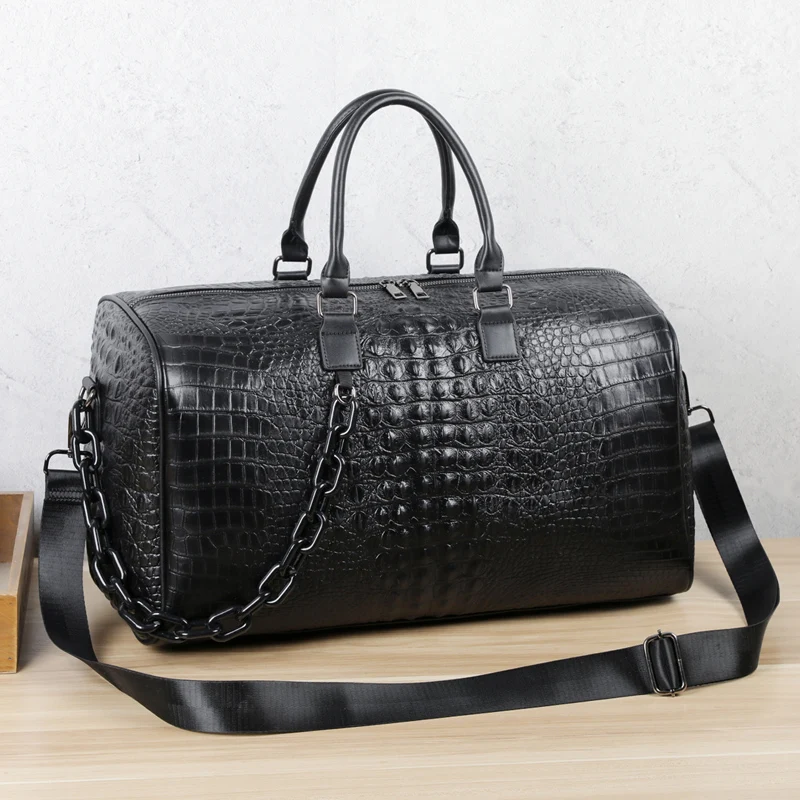 Hot Fashion Waterproof PU Leather Unisex Duffel Bag with Zipper Closure Large Capacity for Daily Use & Weekend Travel