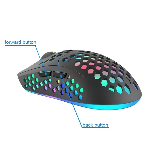 Factory Directly Supply USB Receiver RGB 7 Colors PC Mouse Wireless Optical Rechargeable Silent Wireless Gaming Mouse