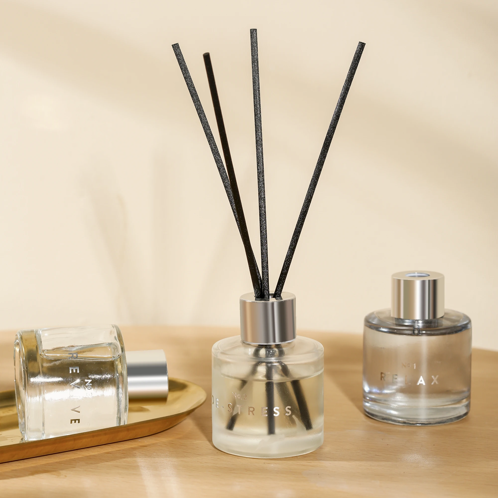 Luxury Reed Diffuser Set Gift 50ml*3 Glass Bottle Reed Stick Diffuser Home Fragrance Gift Box