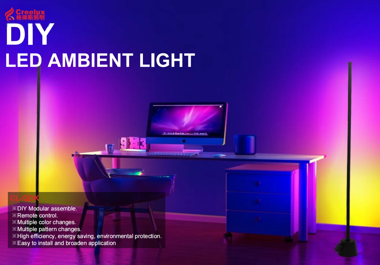Smart Rgb Led Floor Lamp Alexa App Control Color Changing Mood Lighting