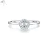 18K Solid White Gold