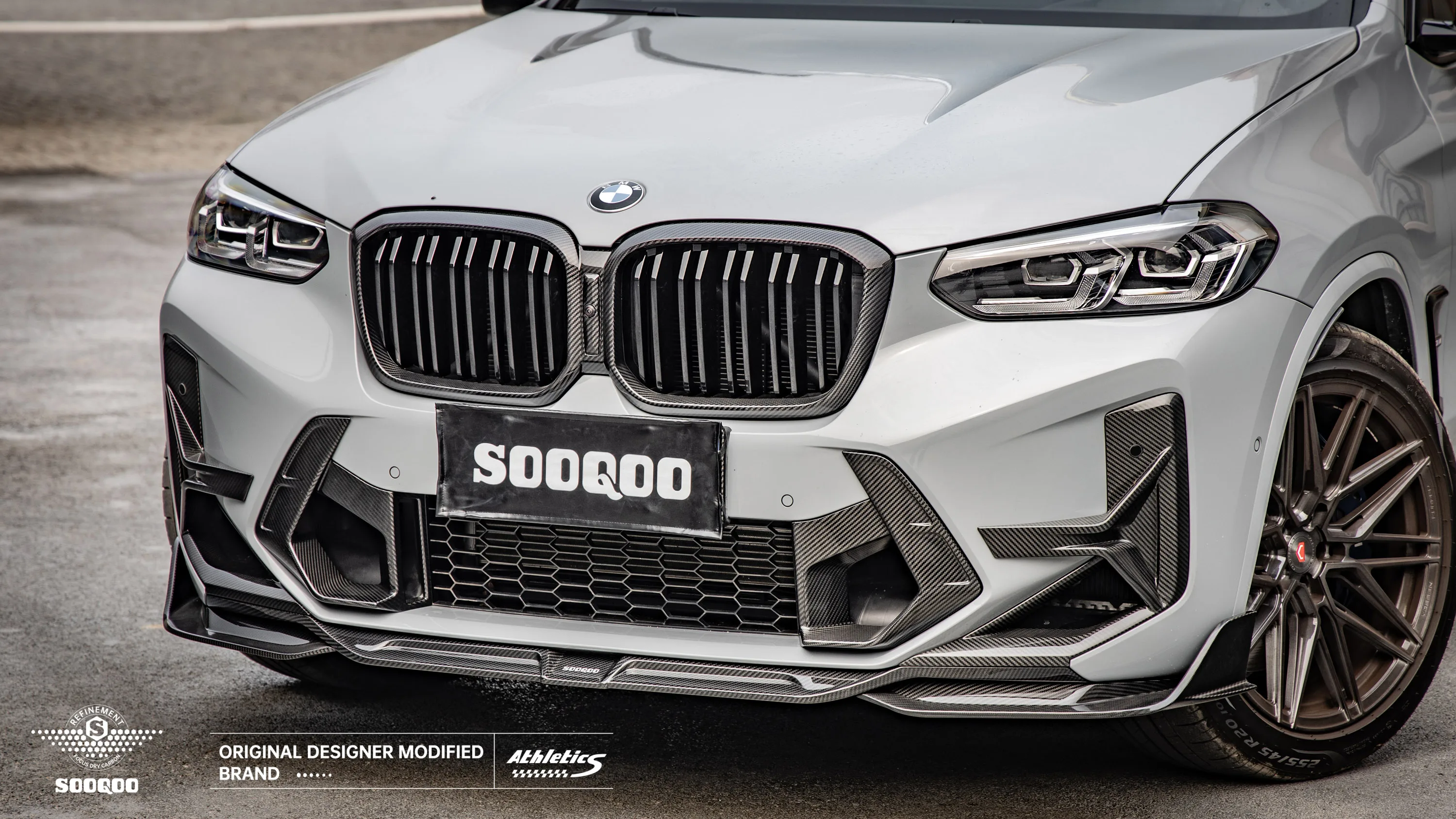 For BMW X3M Carbon Lip SQ Style Front Lip X3M F97 Carbon Fiber Dry ...