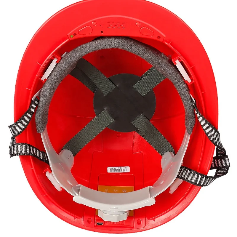 Intelligent Smart 4G Wifi Transmission Positioning Construction Helmet ABS Material Safety Record Engineering