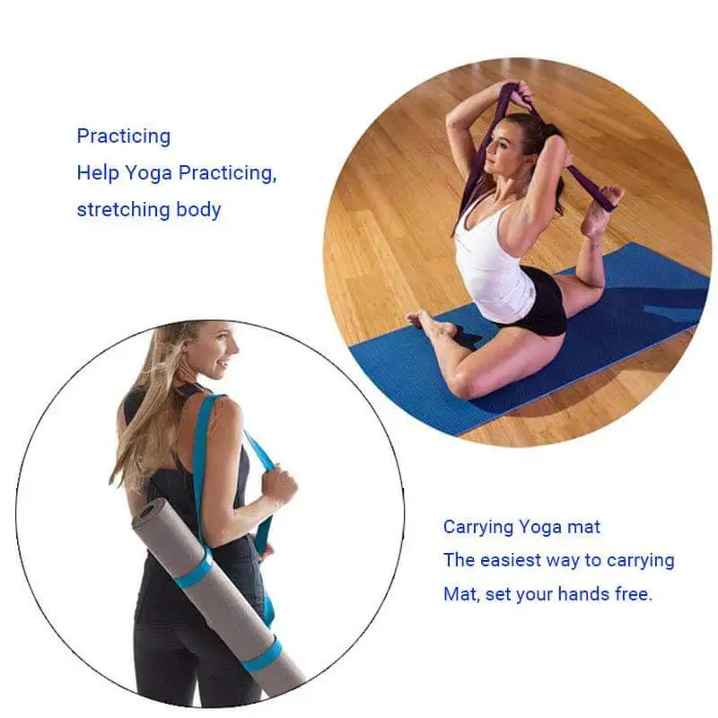 Private Label Umweltfreundlicher strapazierfähiger Yoga-Mattengurt aus Baumwolle, tragbares Yoga-Seil zu günstigen Kosten