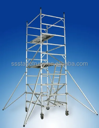 Aluminum Scaffolding Height Customized with Base Wheels Cheaper Price for Truss Display