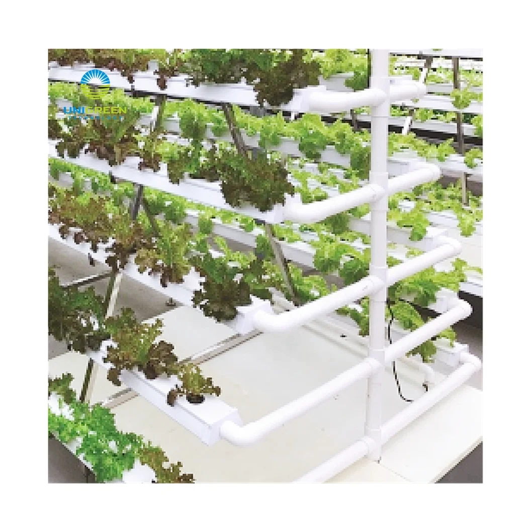 A Type Hydroponic System Vertical Hydroponics Setup PVC NFT Farming Multilayer Growing Rack for Greenhouse Strawberry Lettuces
