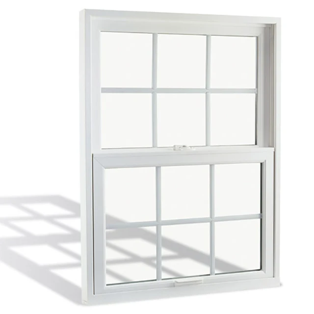 America Style PVC Vertical Lifting Sash windows Double Hung windows