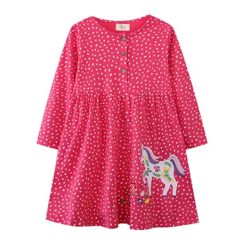 Girls long-sleeved baby dresses autumn children's clothes European and American style embroidered girl princess dress