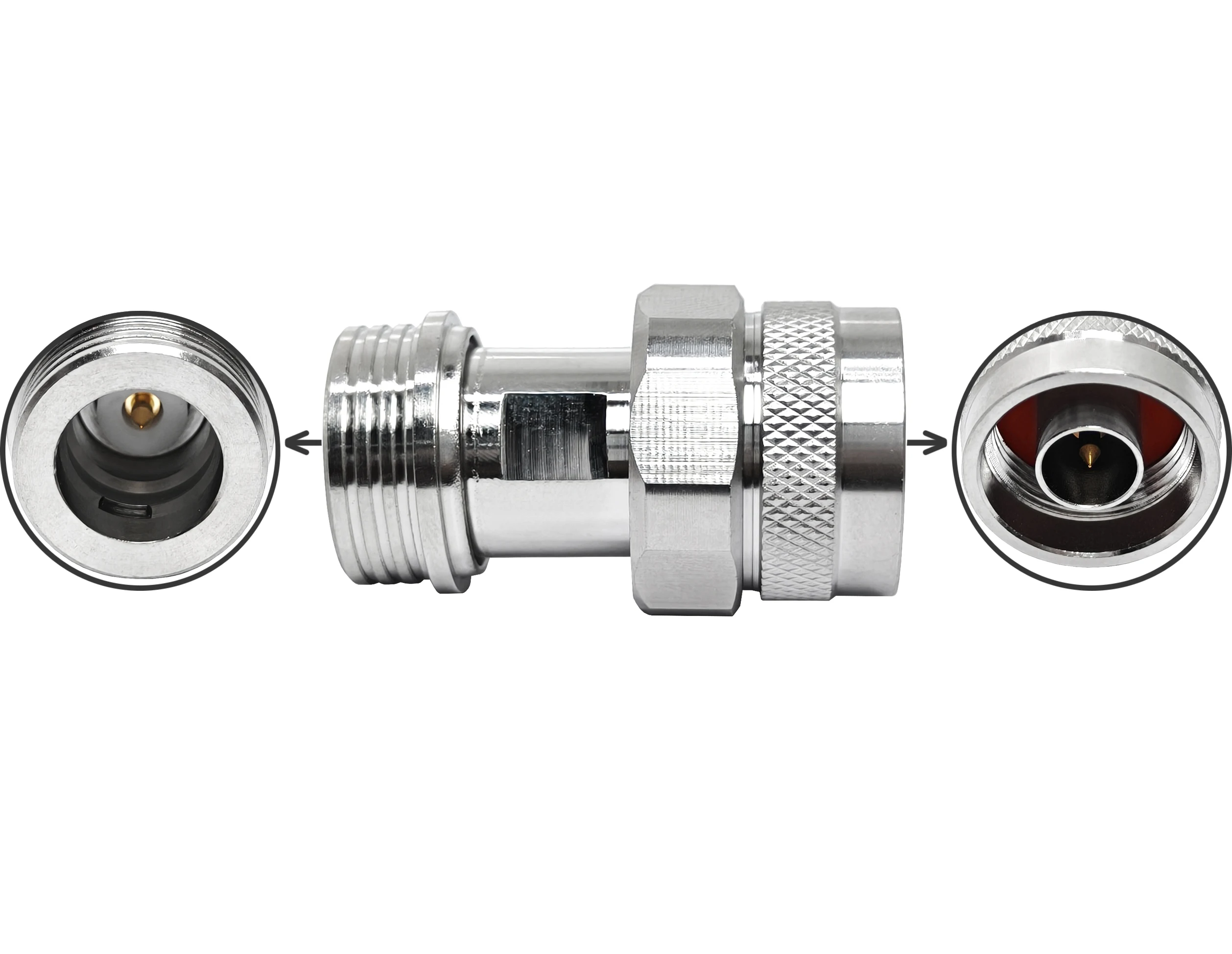 Factory Supplier 50ohm RF Dual Male Coaxial Cable Adapter Converter QN Male to N Male Plug Converter Adaptor