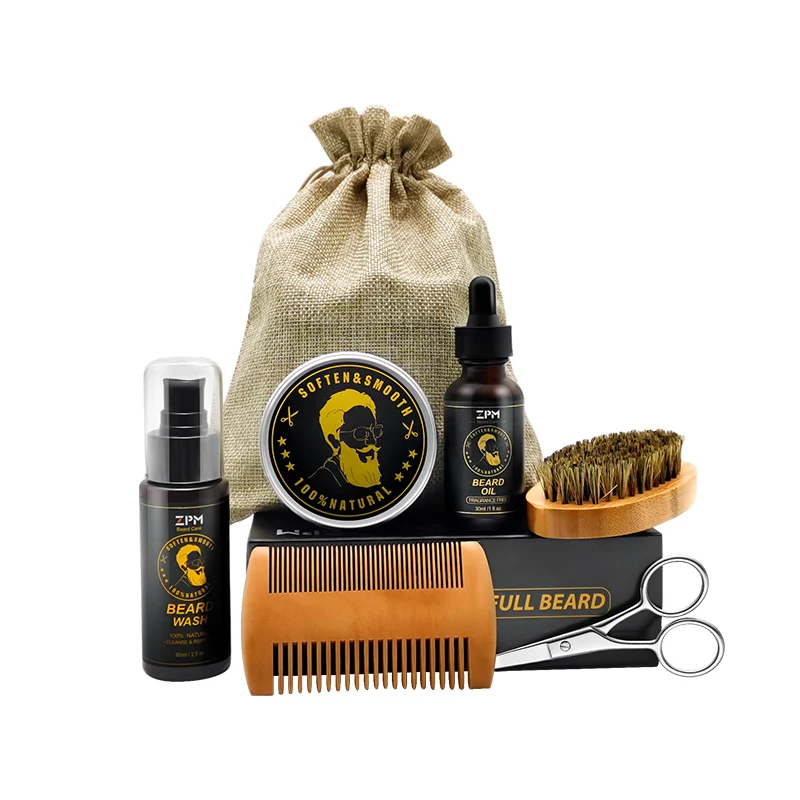 Мужской фирменный натуральный бальзам для бороды воск масло роста набор ухода за бородой
