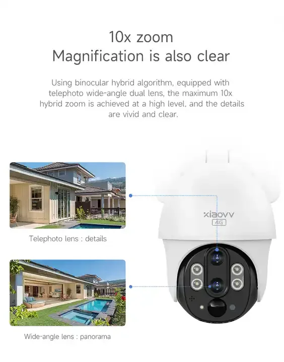 product private mode 24 ghz 5g ghz  wifi wide angle ptz alarm push color night vision waterproof outdoor camera-20