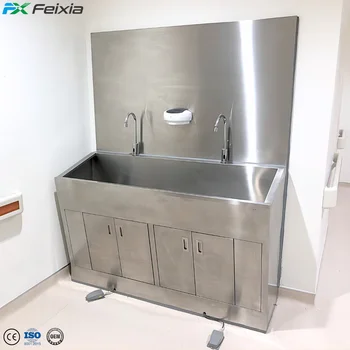 Latest Hospital Furniture Stainless Steel Clinic Operating Room Medical Surgical Sink Cabinet With Foot Pedal