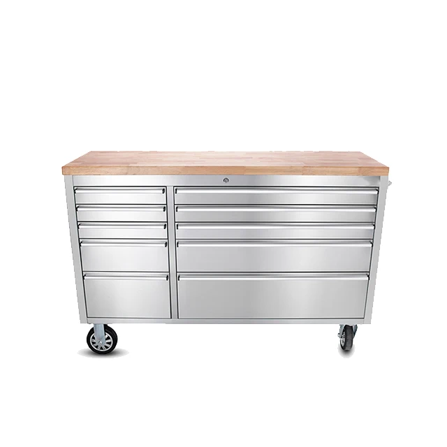 Hyxion New Style Tool Box Cabinet Garage Series Storage Combination Tools Cabinet Workbench Rolling Tool Boxes Stainless Steel