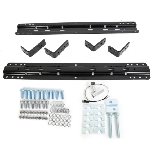 LUNSHUO 5th Fifth Wheel RV Rails/Brackets Installation Trailer Hitch Kit for Full-Size Trucks, Fit Gooseneck