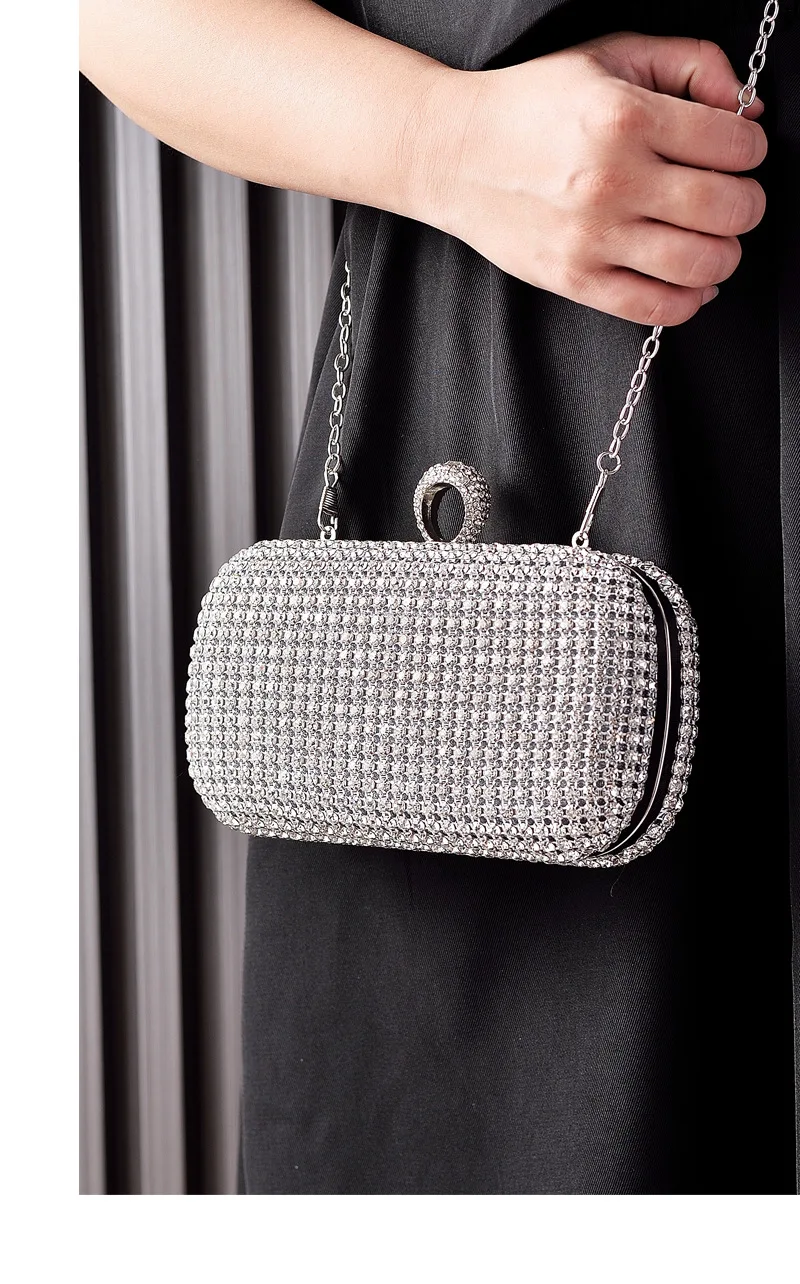 Glitter Purse with Rhinestones Perfect for Prom Weddings