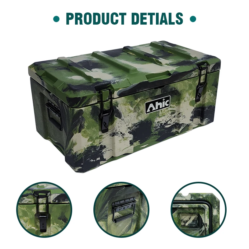 50 Liters Camo Heavy Duty Hard Storage Tool Box with Metal
