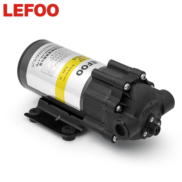 LEFOO 75GPD Small Size Self Priming RO Purifier Pump DC RO Booster Diaphragm Pump