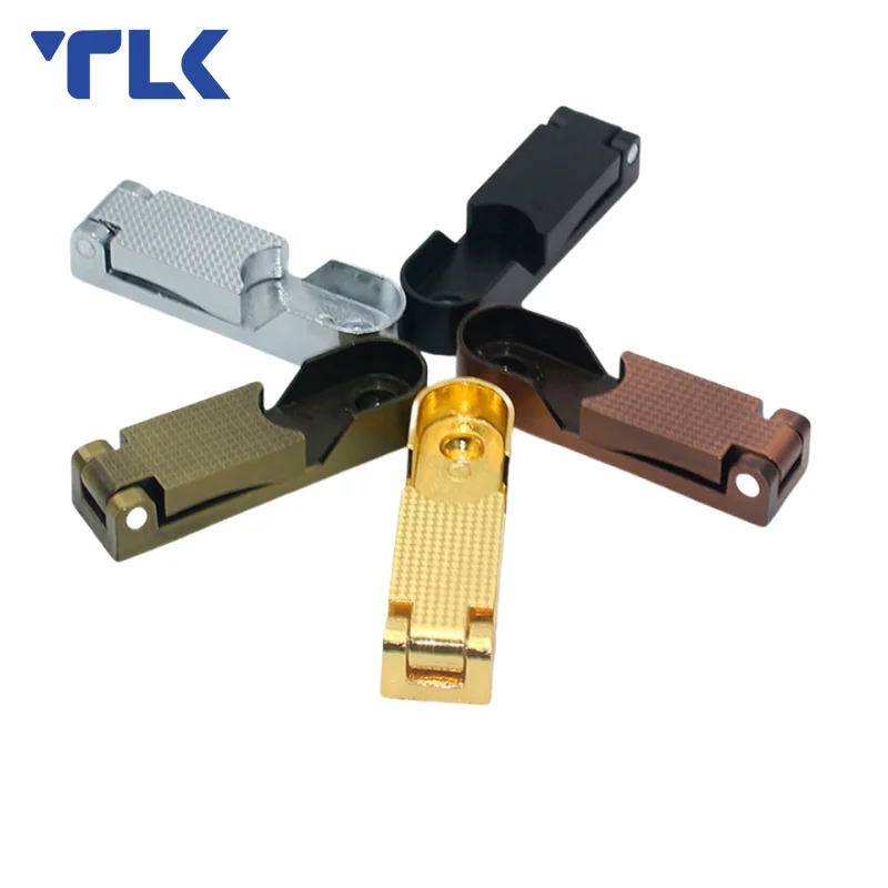 Zinc Alloy Wardrobe Hanging Rail Support Closet Clothes Rail Holder Flange Clothes Pipe Bracket