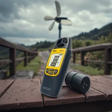 Anemometer VA8021 Handheld Digital LCD Back Light Wind Speed Meter Gauge Light Air Flow Velocity 32 m/s Temperature Humidity