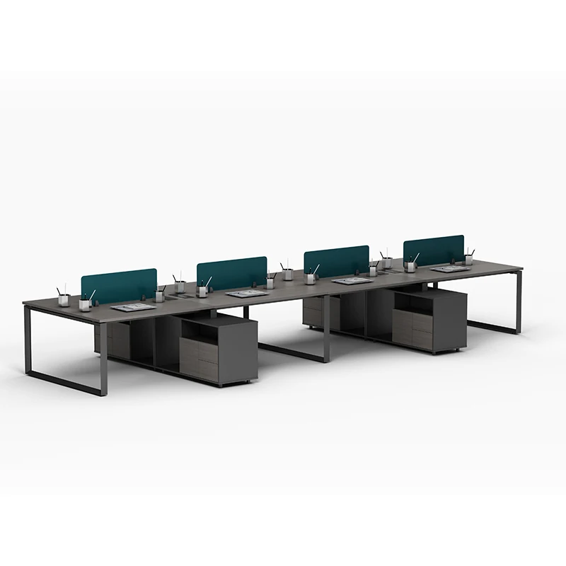 Modern Metal Working Modular Staff Office Desk 2 4 6 Person Office Partition Cubicle Workstation