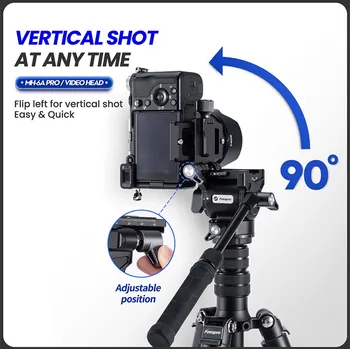 Fotopro Mh-6a Pro Professional 360 Degree Panorama Shooting Metal Video Camera Tripod Fluid Head 5kg Max Load - Buy Fluid Head,F detail image
