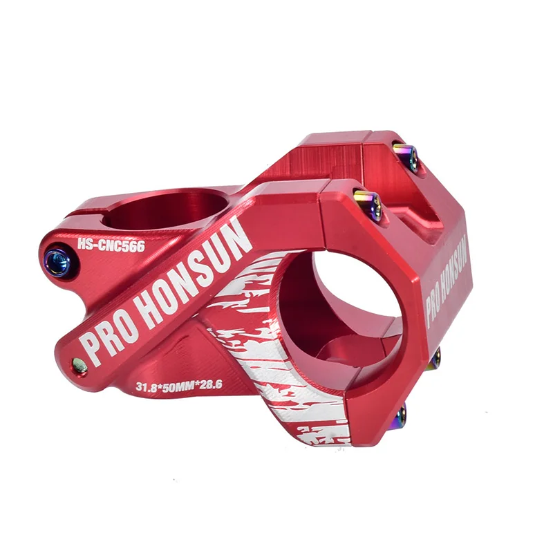 BESNIN Tige de vélo VTT Downhill Vélo Tige 31,8 x 35/45 mm Rouger/Blanc 0 degré pou Les Sports de Descente (0° 31.8 * 45mm White