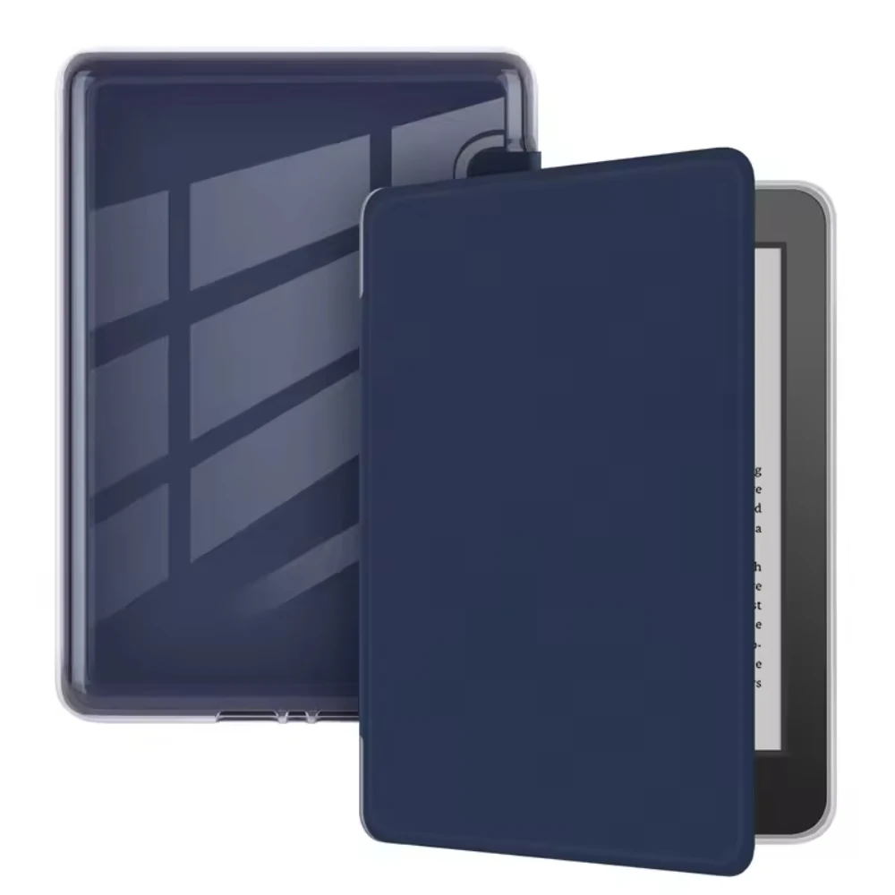 Kindle Paperwhite 5 4 3 2用Laudtecフリップレザーケース クリアバックカバー シンプルビジネス ソフトプロテクティブ スリム 軽量 Pbk281