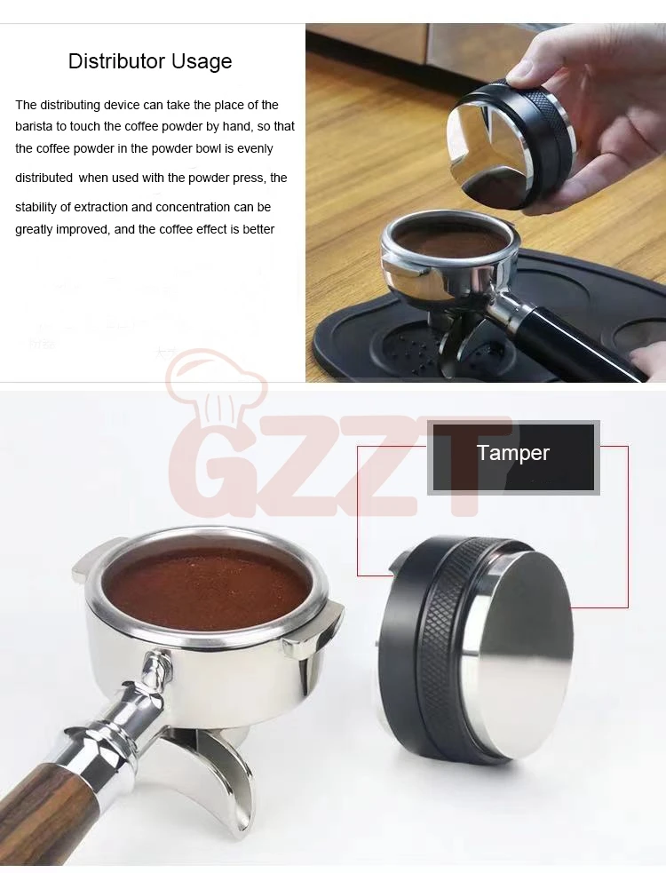 Adjustable Depth Professional Espresso Hand Distributor Tamper Espresso