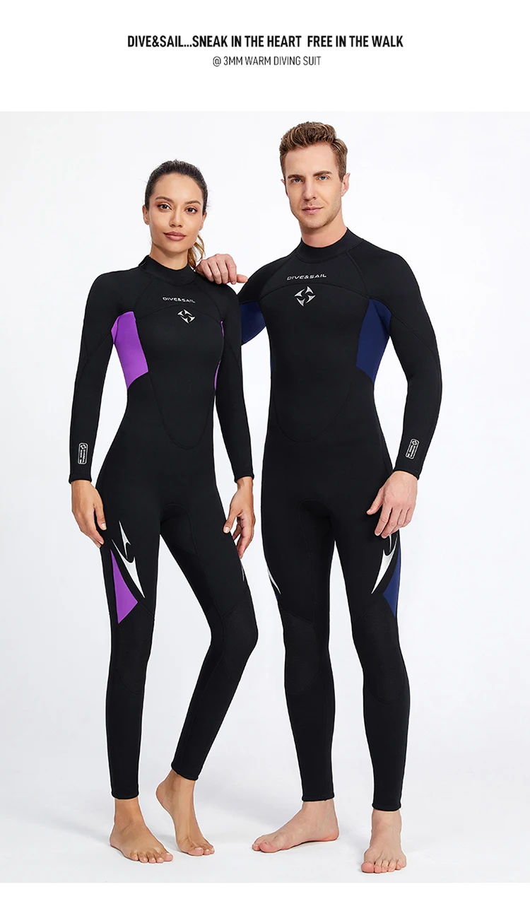 3mm Full Body Wetsuit Back Zip Zipper Neoprene Surf Dive Scuba Diving Wet Suit 