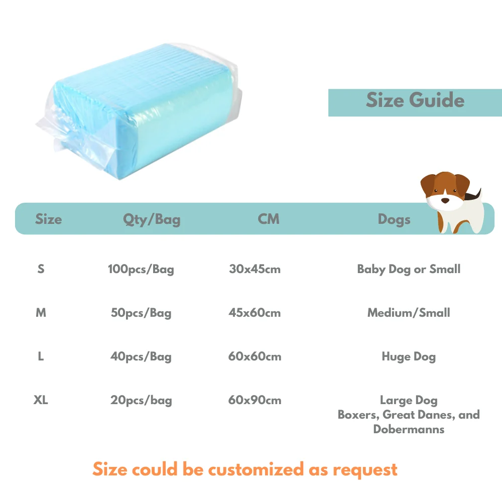 6layer Dog Pee Puppy Pads Disposable Pet Supplies Puppy 5 Layer