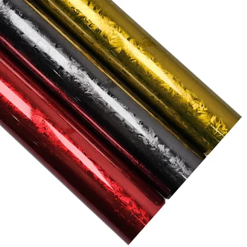 18M*1.52M High Glossy Black Red Gray Electroplated Forged Carbon Fiber Sticker on the Hood Car Stickers Wrapping Foil Vinyl Wrap