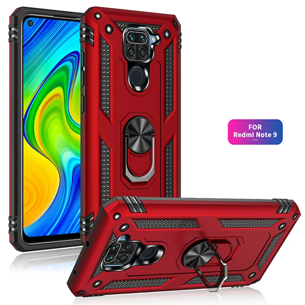 Capa Armadura Com Suporte Magnético,Capa Protetora,Com Dedo,Para Xiaomi  Redmi Note 9 9s Pro Max 7 8 Pro - Buy Suporte Para Carro Magnético Telefone  Anel Caso,Para Xiaomi Redmi Nota Caso 9 Product