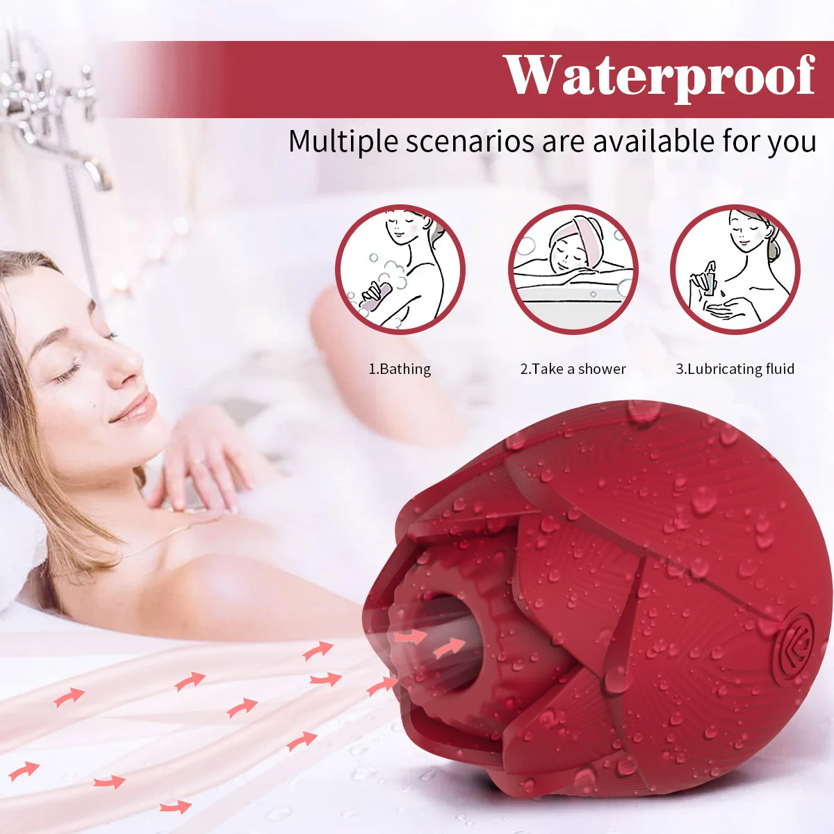 New Design Sex Toy Rose Flower Shape Clitoral Stimulation Female Masturbator Nipple Suction