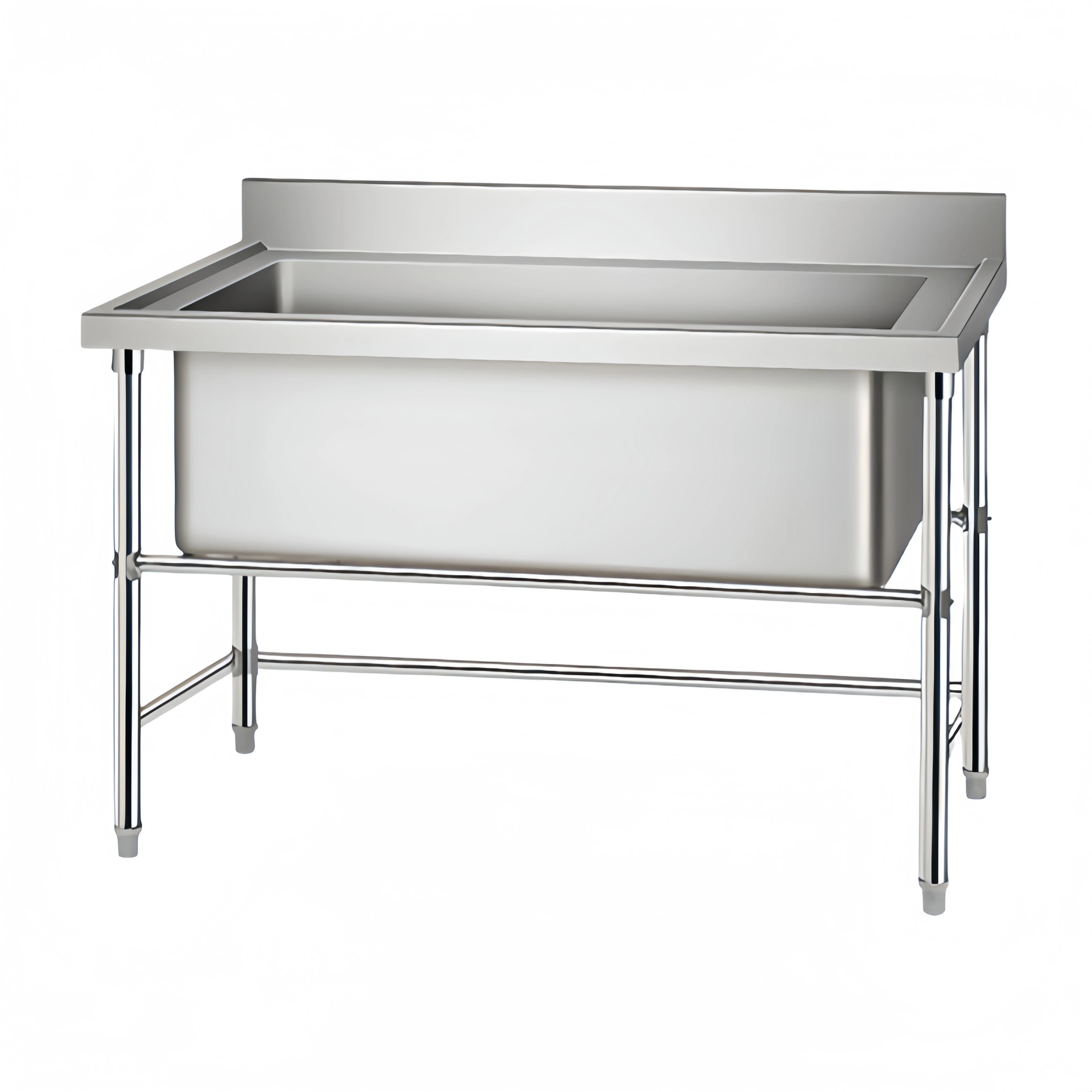 mesa de Pia Única Autônoma em Aço Inoxidável 201/304
