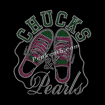 Wholesale Eco-Friendly Flatback Iron-On Embroidery Hot Fix Rhinestone Transfers Customized Baseball Garments Shoes Glass