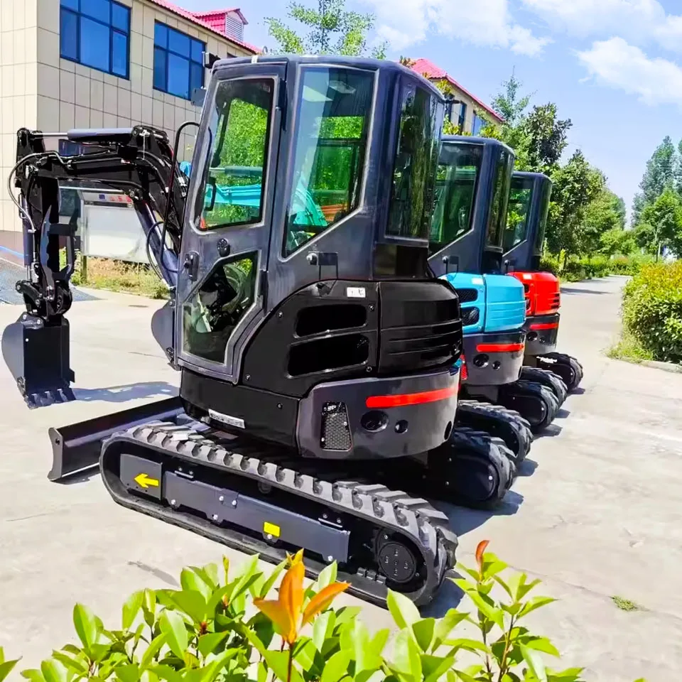 Free Shipping Compact Mini Excavators Japan Engine Farm Digger Multi Function Mini Excavator Customizable Colors 3 Ton Excavador