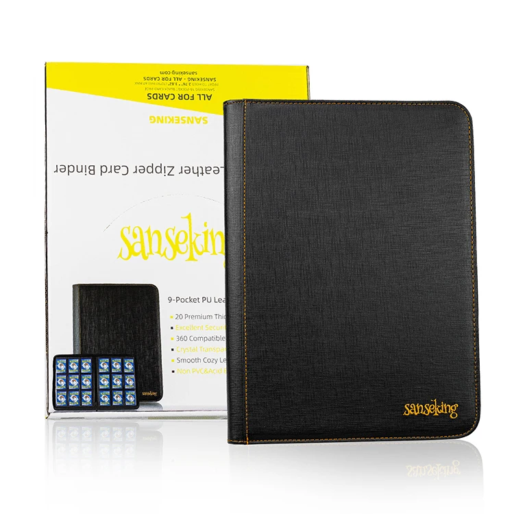sanseking card binder 4/9/12-Pocket PU Card Binder – White main image 0