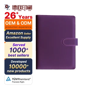 Wholesale  A5 A6 Pu Magnetic Leather Organizer Money Saving Cash Envelopes With Stickers Planner Sheets Budget Binder