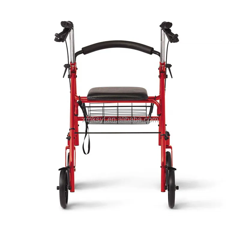 Foldable Frame  Walker with 4 Wheel  with Bag  Folding Shopping Cart Disabled Elderly supplier