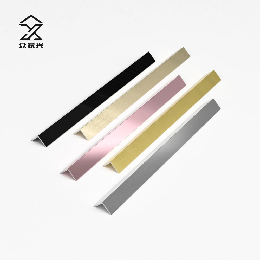 Modern Style Colour Thickness Decorative Brushed Polished 304 Stainless Steel Tile Trim factory